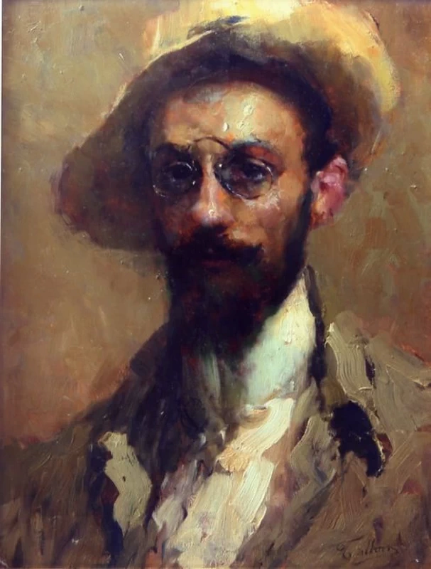 Ritratto d’uomo con cappello e occhiali